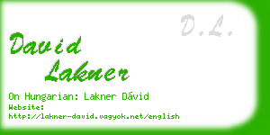 david lakner business card